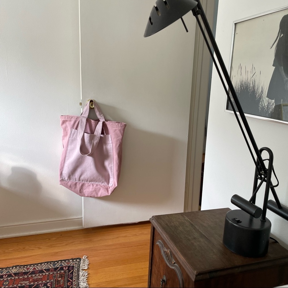 Baggu Giant Pocket Tote deadstock fabric - rose color